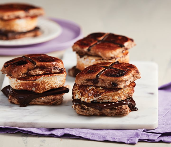 Hot Cross Buns made with CADBURY DAIRY MILK® Chocolate Chips S'Mores